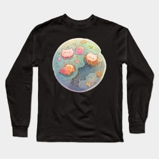 Meowcrobiology kitty Long Sleeve T-Shirt